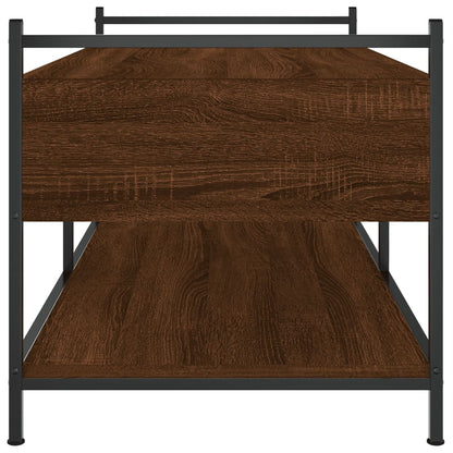 Salontafel Bewerkt Hout 99 x 50 x 50 cm bruin eikenkleur
