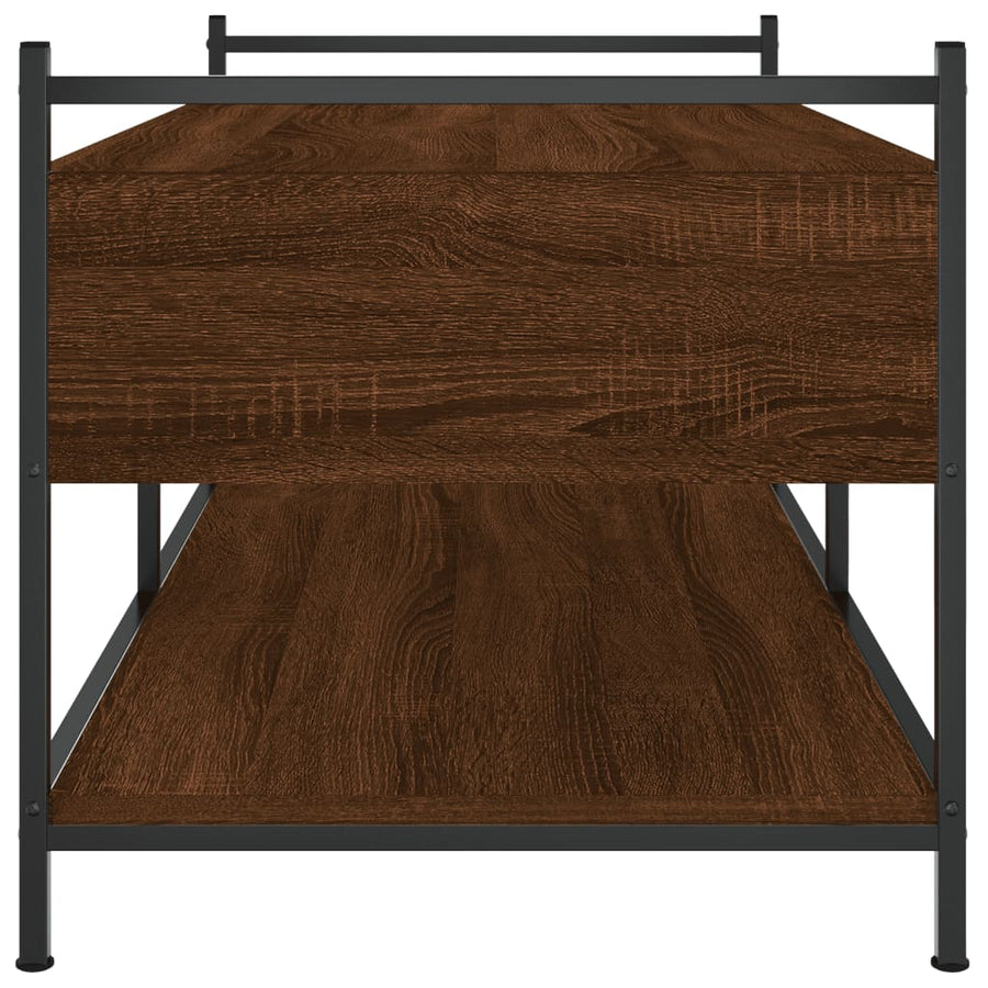 Salontafel Bewerkt Hout 99 x 50 x 50 cm bruin eikenkleur