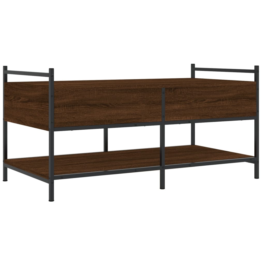 Salontafel Bewerkt Hout 99 x 50 x 50 cm bruin eikenkleur