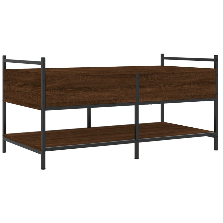 Salontafel Bewerkt Hout 99 x 50 x 50 cm bruin eikenkleur