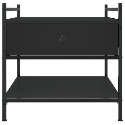 Salontafel Bewerkt Hout 50 x 50 x 50 cm Zwart