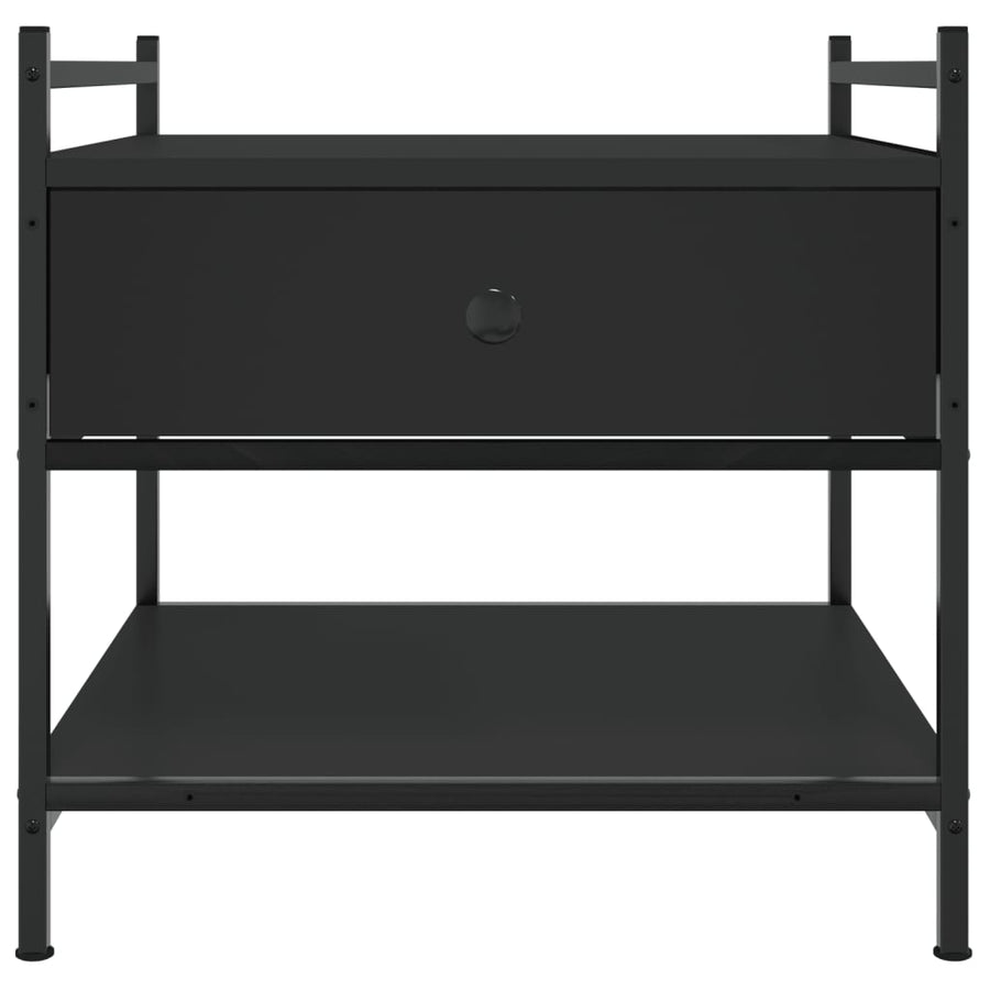 Salontafel Bewerkt Hout 50 x 50 x 50 cm Zwart