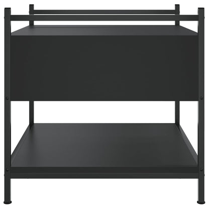 Salontafel Bewerkt Hout 50 x 50 x 50 cm Zwart