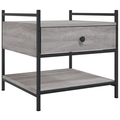 Salontafel Bewerkt Hout 50 x 50 x 50 cm Grijs sonoma