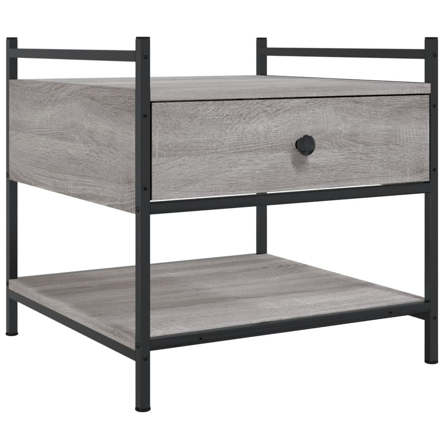Salontafel Bewerkt Hout 50 x 50 x 50 cm Grijs sonoma
