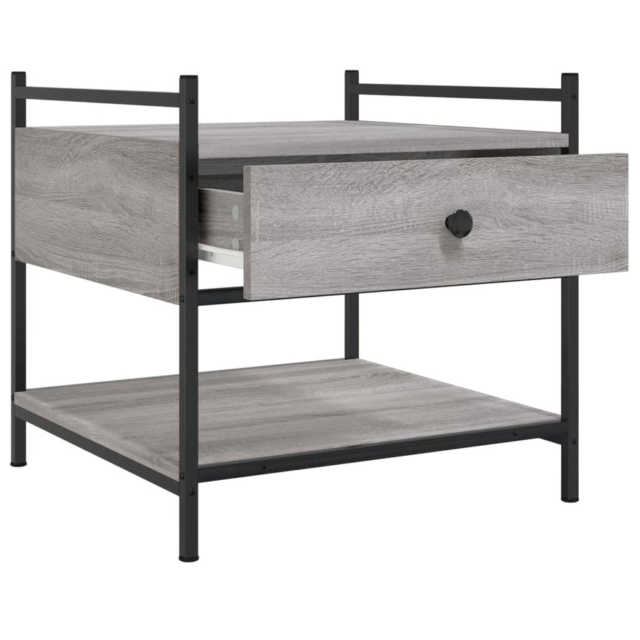 Salontafel Bewerkt Hout 50 x 50 x 50 cm Grijs sonoma