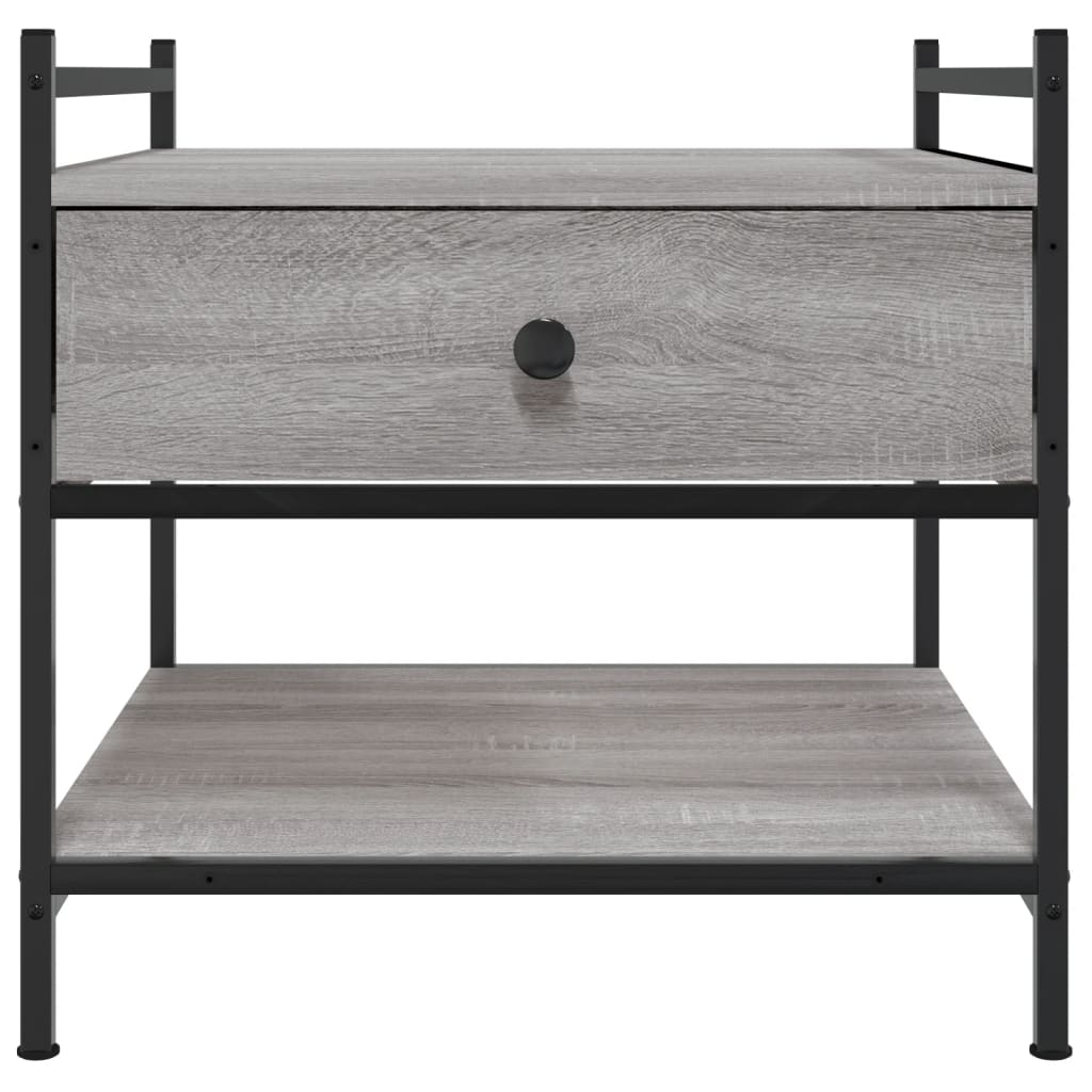 Salontafel Bewerkt Hout 50 x 50 x 50 cm Grijs sonoma