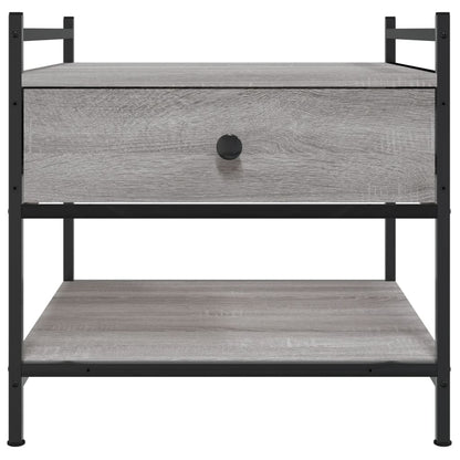 Salontafel Bewerkt Hout 50 x 50 x 50 cm Grijs sonoma