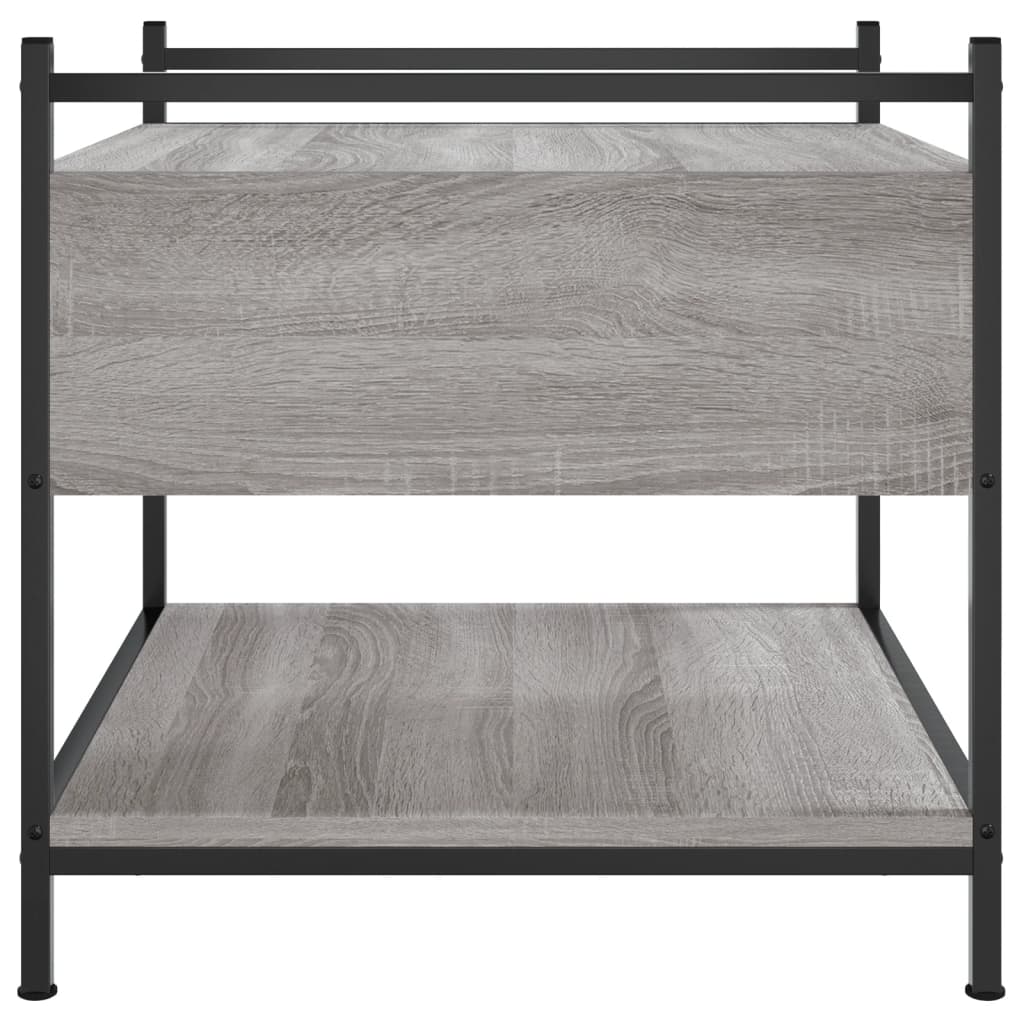 Salontafel Bewerkt Hout 50 x 50 x 50 cm Grijs sonoma