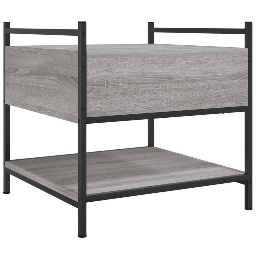 Salontafel Bewerkt Hout 50 x 50 x 50 cm Grijs sonoma