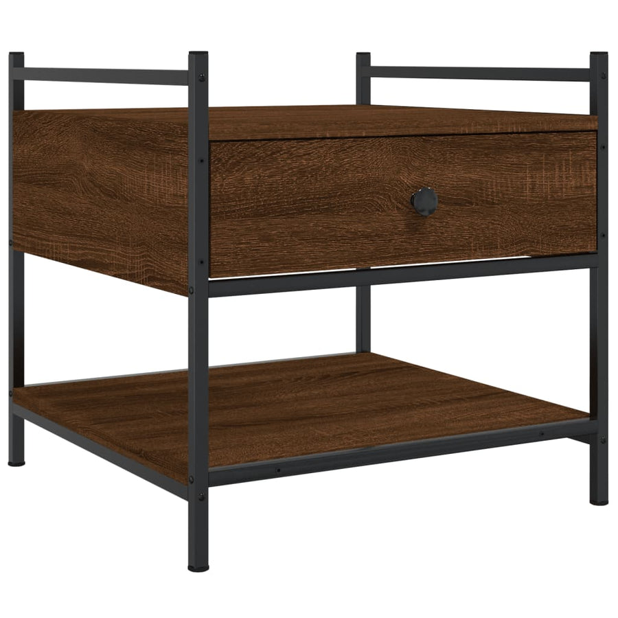 Salontafel Bewerkt Hout Bruin Eikenkleur 50 x 50 x 50 cm Bruineiken