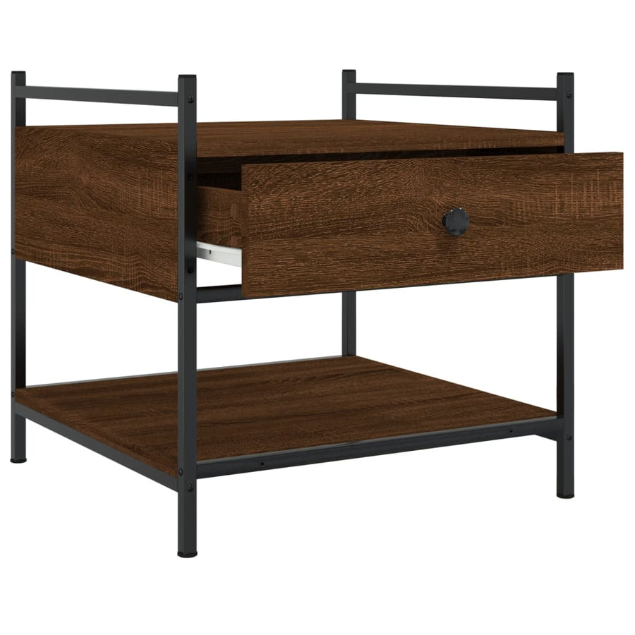 Salontafel Bewerkt Hout Bruin Eikenkleur 50 x 50 x 50 cm Bruineiken