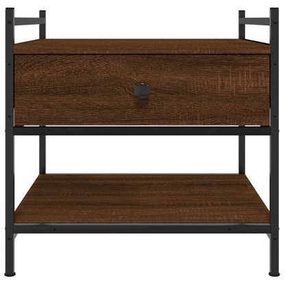 Salontafel Bewerkt Hout Bruin Eikenkleur 50 x 50 x 50 cm Bruineiken