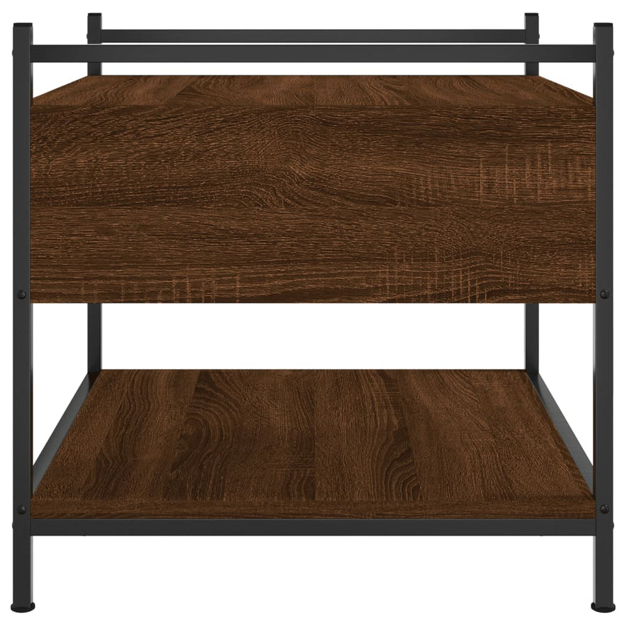 Salontafel Bewerkt Hout Bruin Eikenkleur 50 x 50 x 50 cm Bruineiken