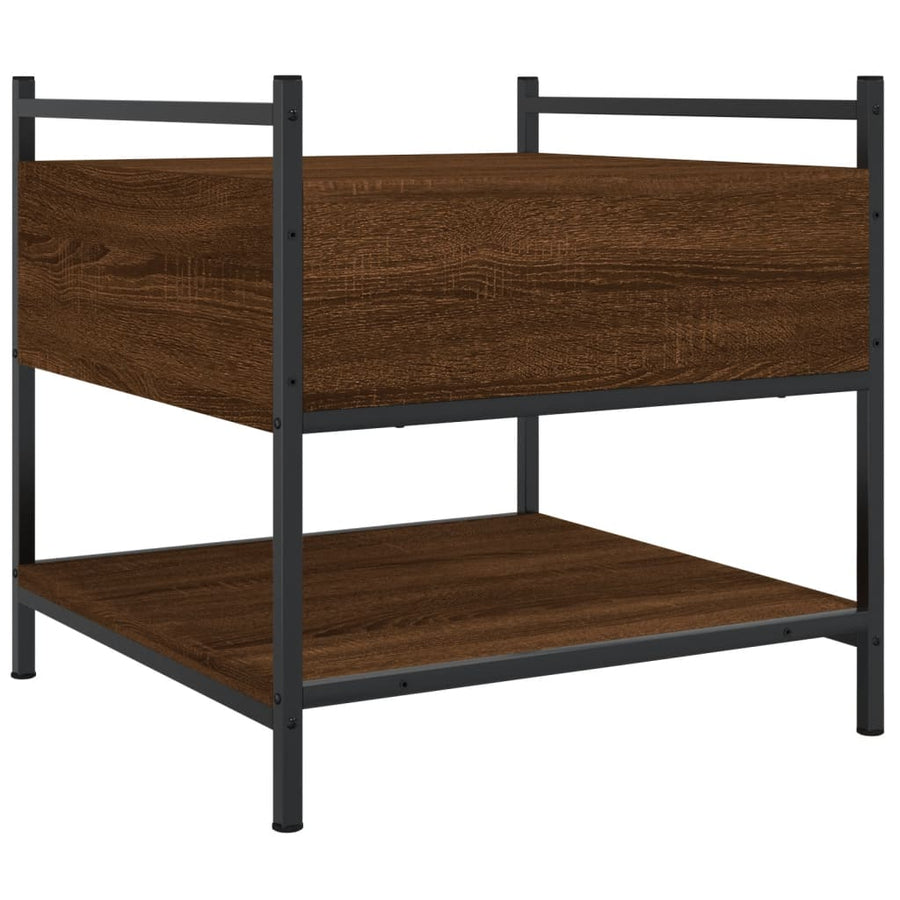 Salontafel Bewerkt Hout Bruin Eikenkleur 50 x 50 x 50 cm Bruineiken