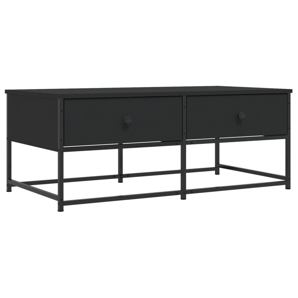 Salontafel Bewerkt Hout 100 x 51 x 40 cm Zwart