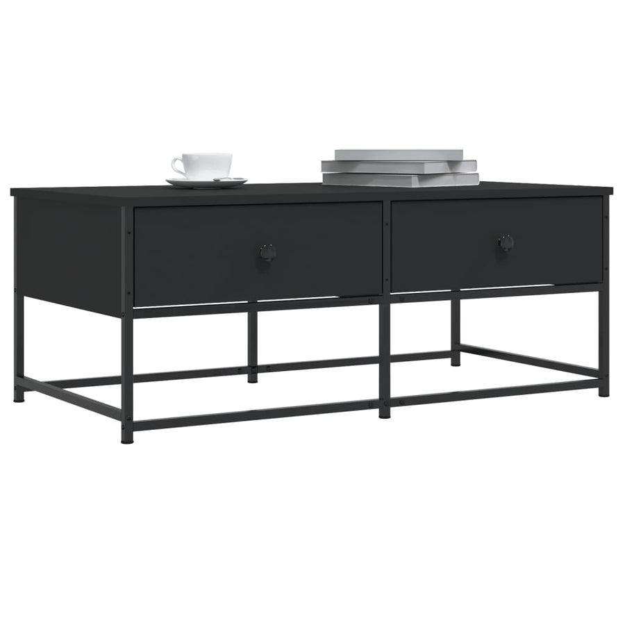 Salontafel Bewerkt Hout 100 x 51 x 40 cm Zwart