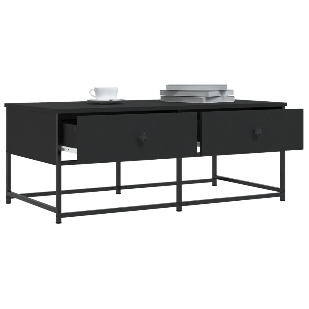 Salontafel Bewerkt Hout 100 x 51 x 40 cm Zwart