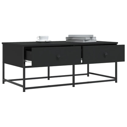 Salontafel Bewerkt Hout 100 x 51 x 40 cm Zwart
