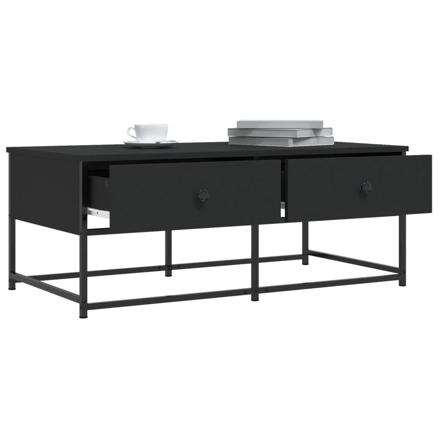 Salontafel Bewerkt Hout 100 x 51 x 40 cm Zwart