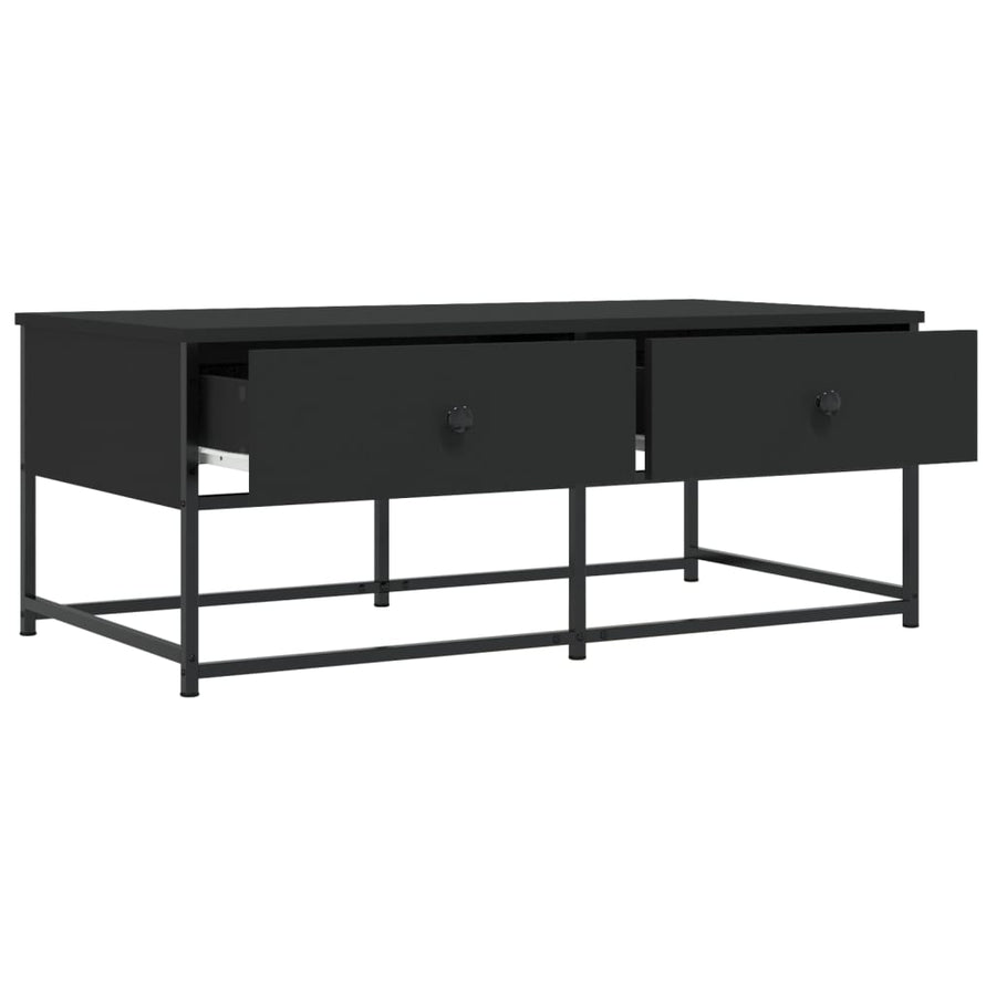 Salontafel Bewerkt Hout 100 x 51 x 40 cm Zwart