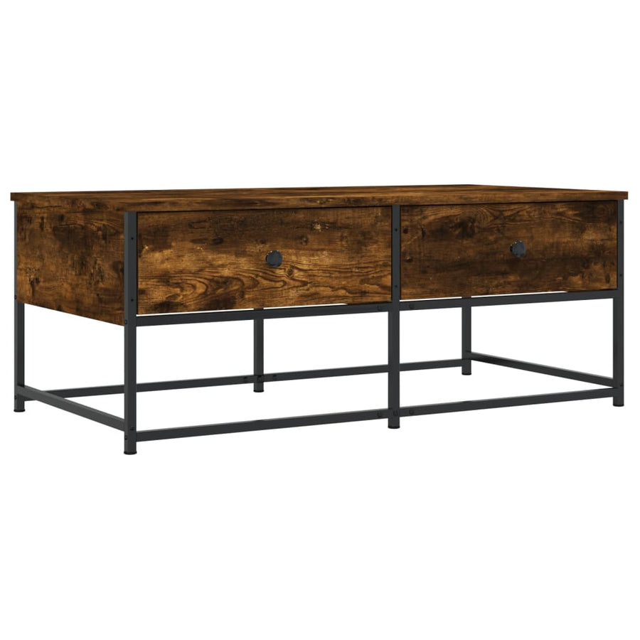 Salontafel Bewerkt Hout Kleurig 100 x 51 x 40 cm Gerookt eiken