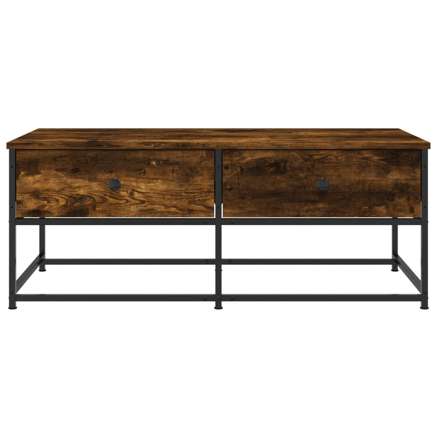 Salontafel Bewerkt Hout Kleurig 100 x 51 x 40 cm Gerookt eiken