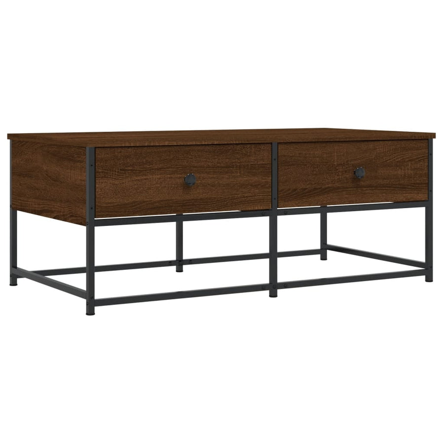 Salontafel Bewerkt Hout 100 x 51 x 40 cm bruin eikenkleur