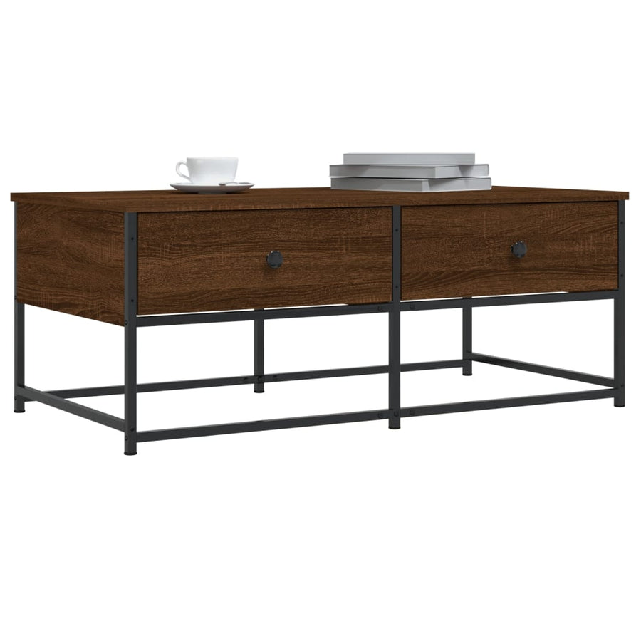 Salontafel Bewerkt Hout 100 x 51 x 40 cm bruin eikenkleur