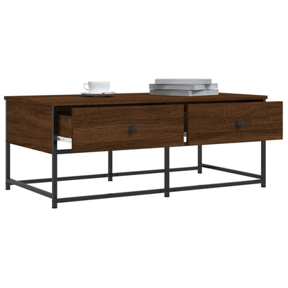 Salontafel Bewerkt Hout 100 x 51 x 40 cm bruin eikenkleur