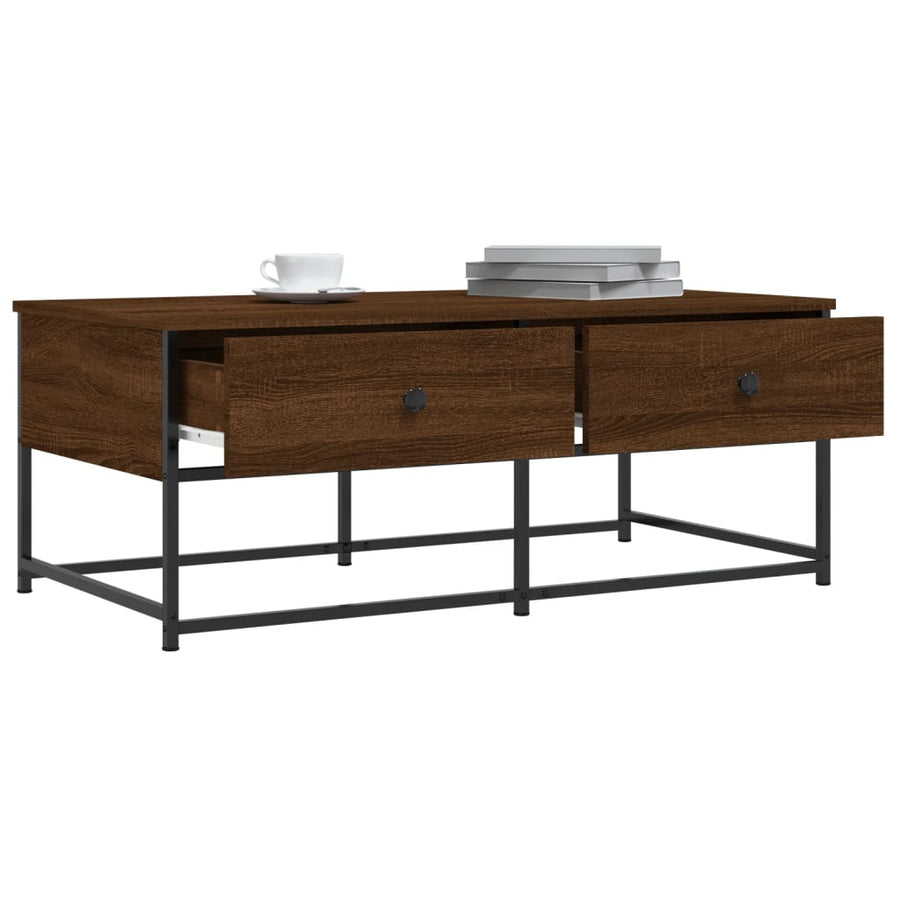 Salontafel Bewerkt Hout 100 x 51 x 40 cm bruin eikenkleur