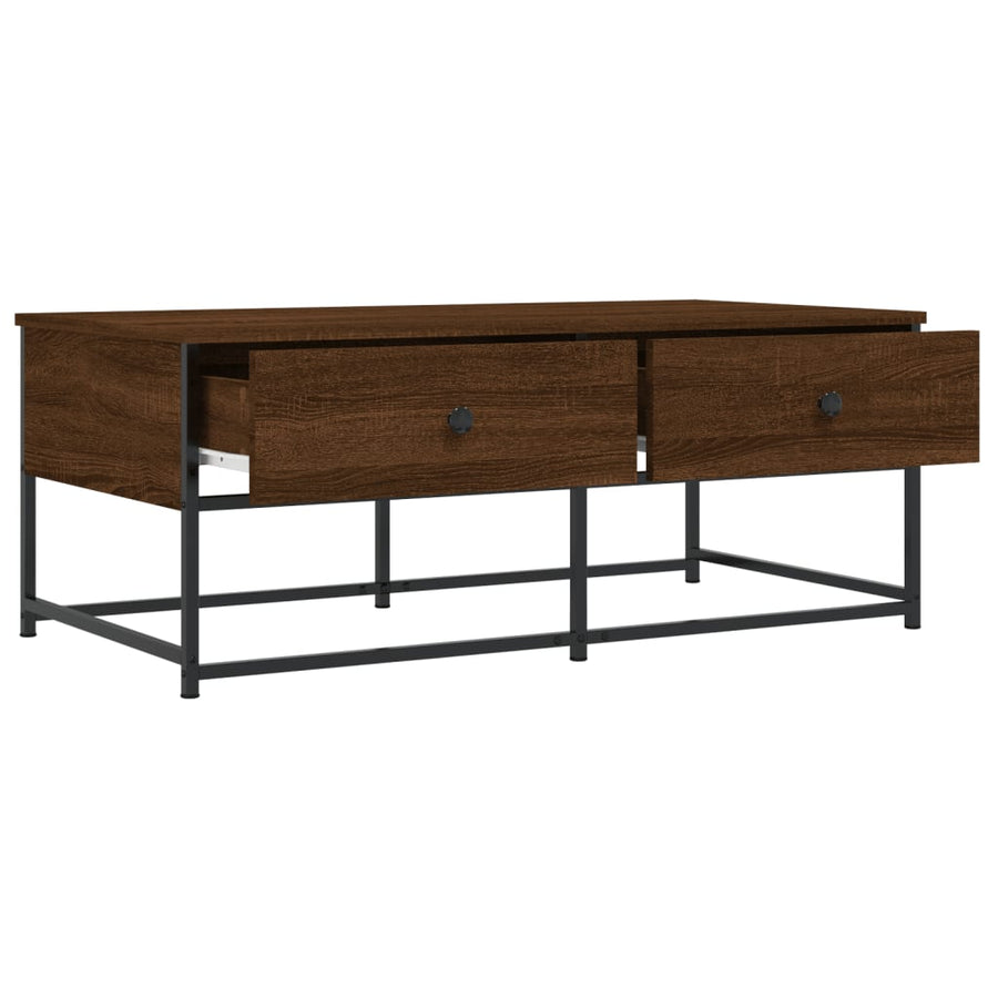 Salontafel Bewerkt Hout 100 x 51 x 40 cm bruin eikenkleur