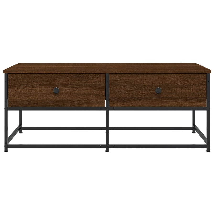 Salontafel Bewerkt Hout 100 x 51 x 40 cm bruin eikenkleur