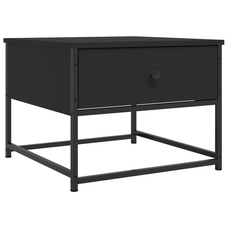 Salontafel Bewerkt Hout 51 x 51 x 40 cm Zwart