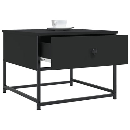 Salontafel Bewerkt Hout 51 x 51 x 40 cm Zwart