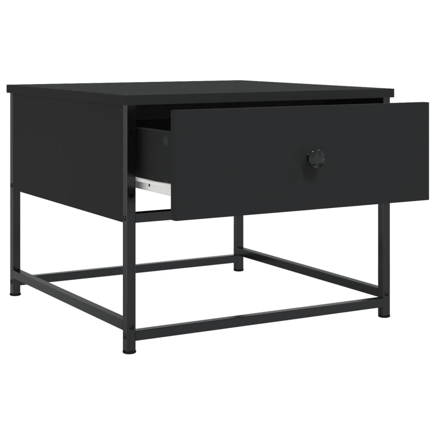 Salontafel Bewerkt Hout 51 x 51 x 40 cm Zwart