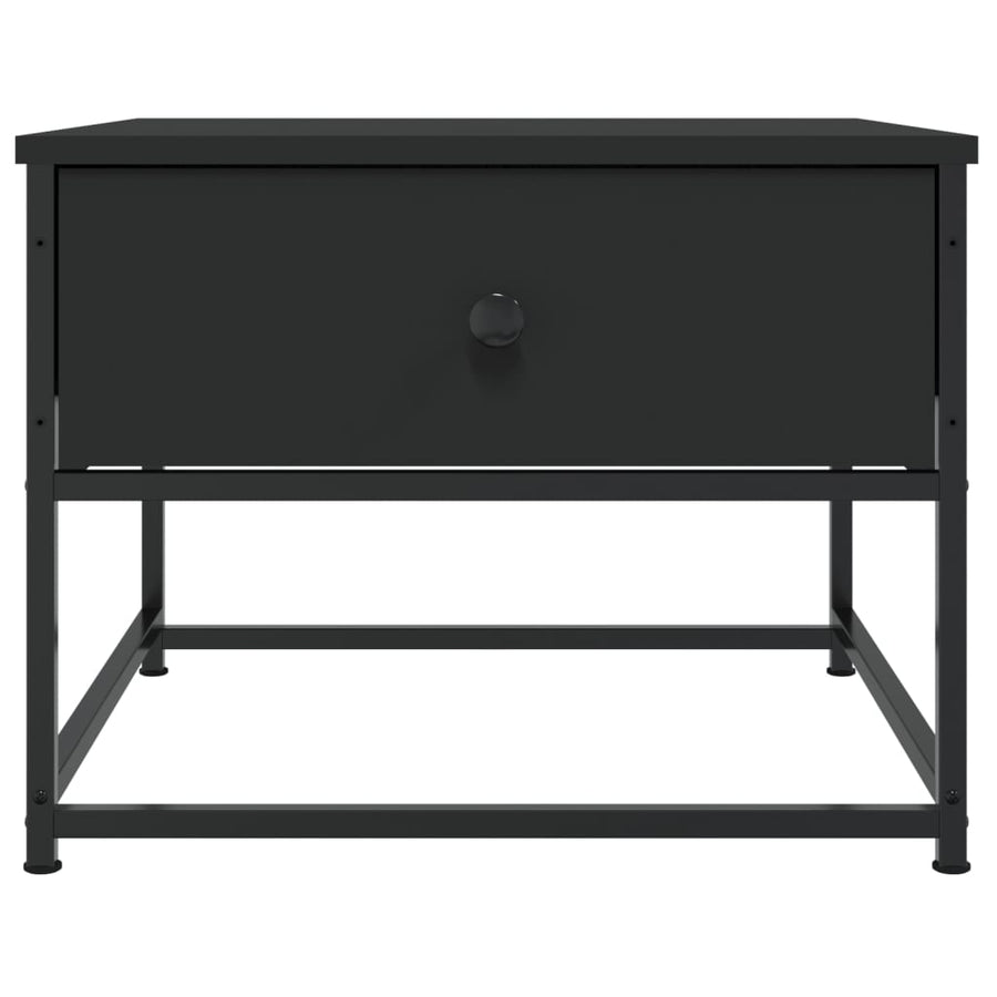 Salontafel Bewerkt Hout 51 x 51 x 40 cm Zwart