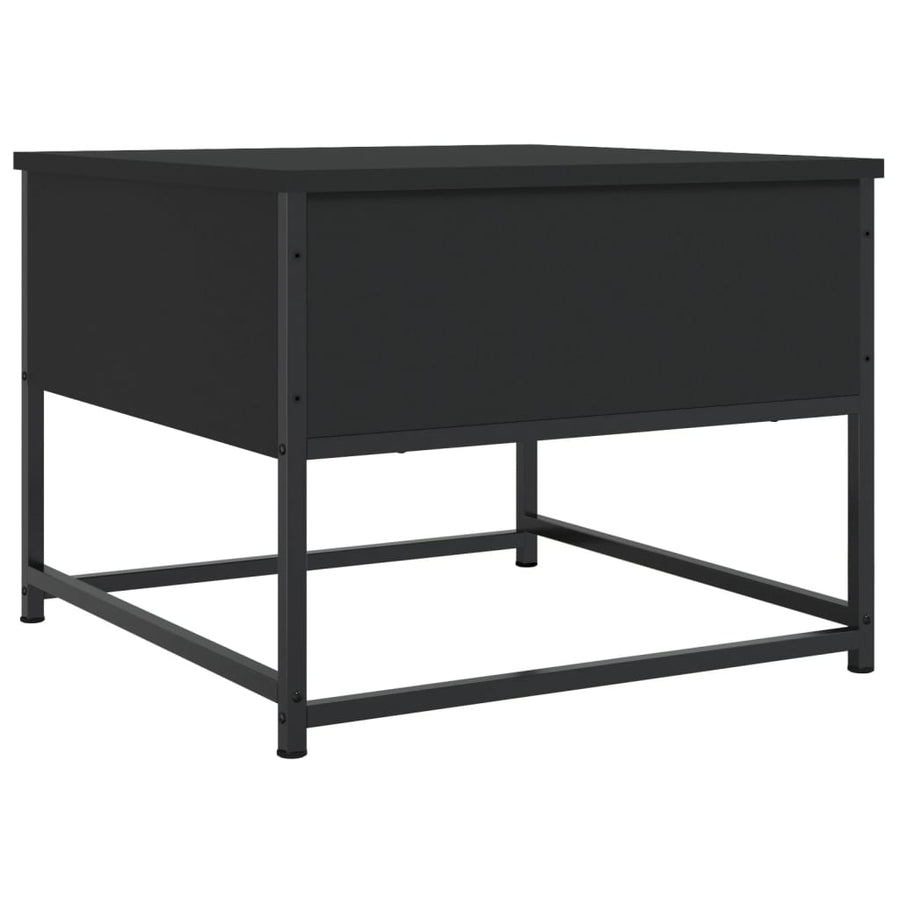 Salontafel Bewerkt Hout 51 x 51 x 40 cm Zwart