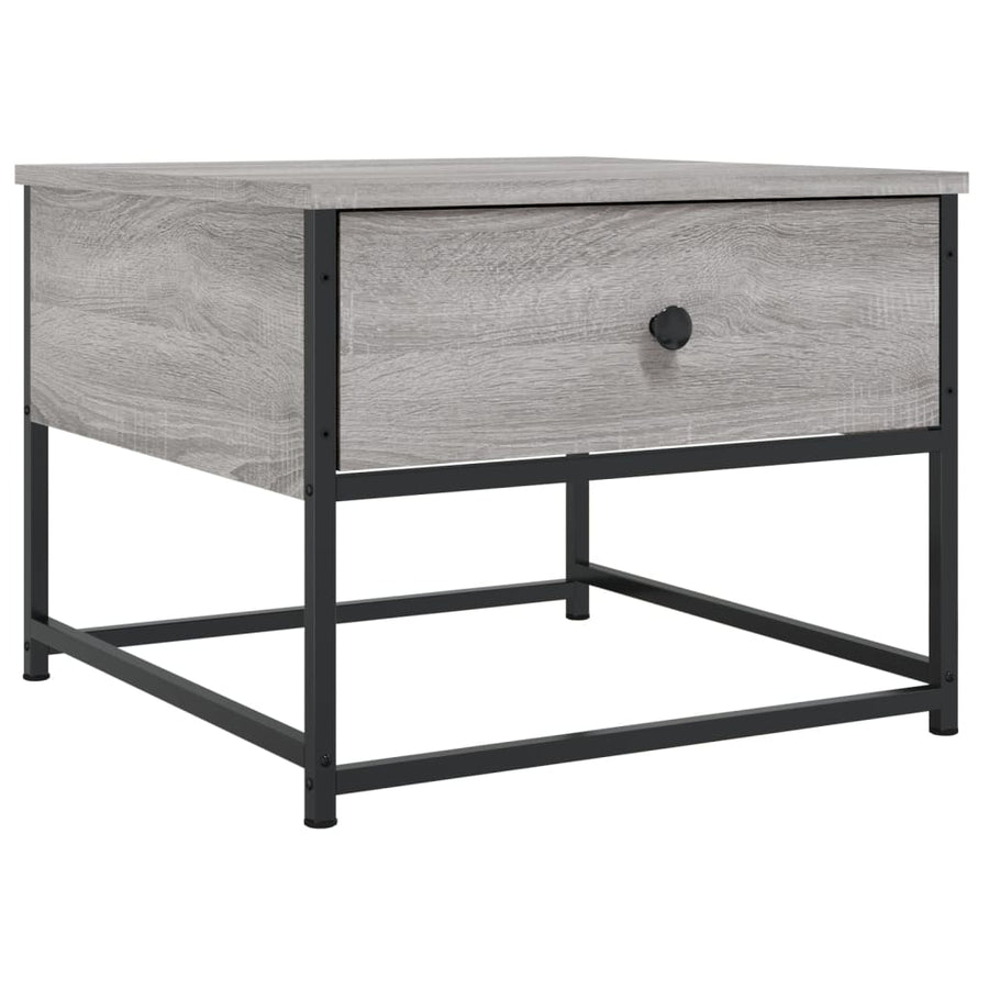 Salontafel Bewerkt Hout Eikenkleurig 51 x 51 x 40 cm Grijs sonoma