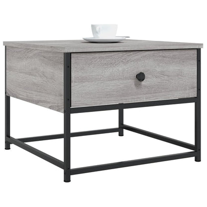 Salontafel Bewerkt Hout Eikenkleurig 51 x 51 x 40 cm Grijs sonoma