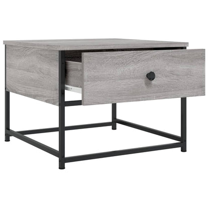 Salontafel Bewerkt Hout Eikenkleurig 51 x 51 x 40 cm Grijs sonoma