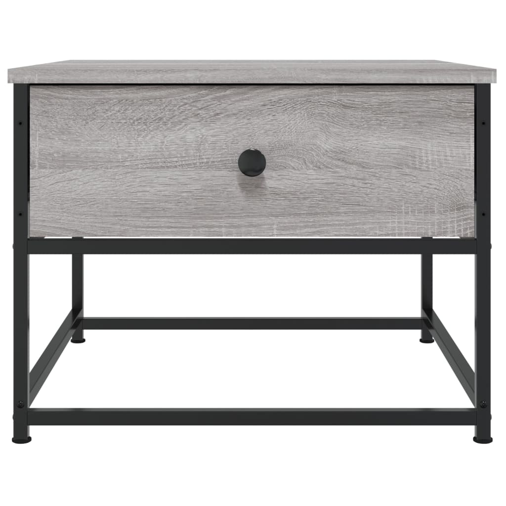 Salontafel Bewerkt Hout Eikenkleurig 51 x 51 x 40 cm Grijs sonoma