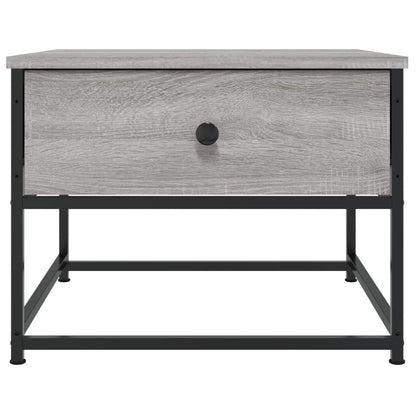Salontafel Bewerkt Hout Eikenkleurig 51 x 51 x 40 cm Grijs sonoma