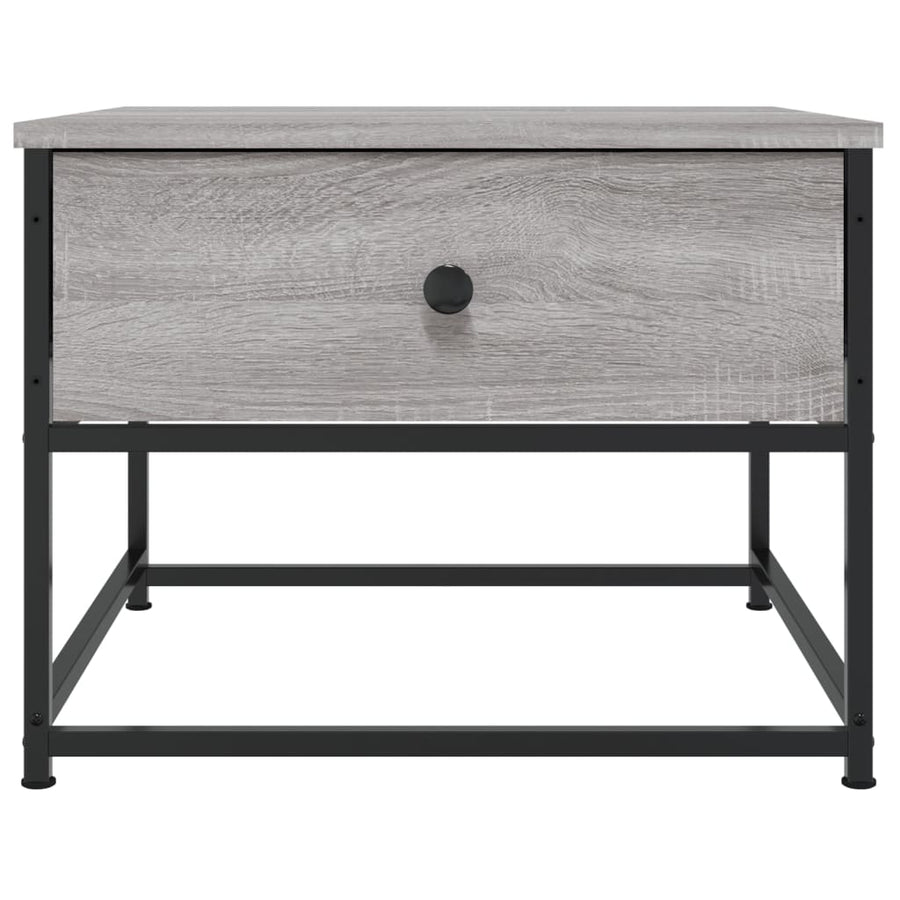 Salontafel Bewerkt Hout Eikenkleurig 51 x 51 x 40 cm Grijs sonoma