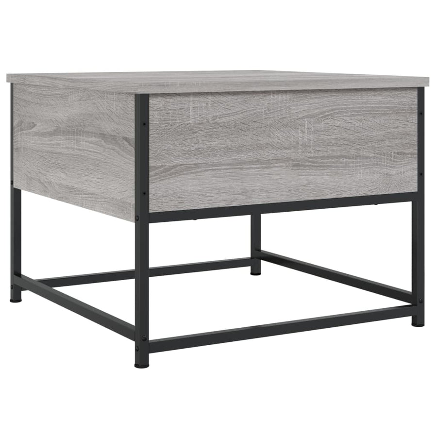 Salontafel Bewerkt Hout Eikenkleurig 51 x 51 x 40 cm Grijs sonoma