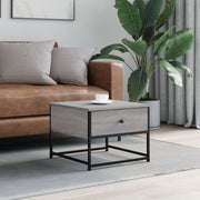 Salontafel 51x51x40 cm bewerkt hout grijs sonoma