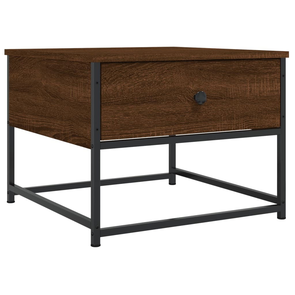 Salontafel Bewerkt Hout 51 x 51 x 40 cm bruin eikenkleur