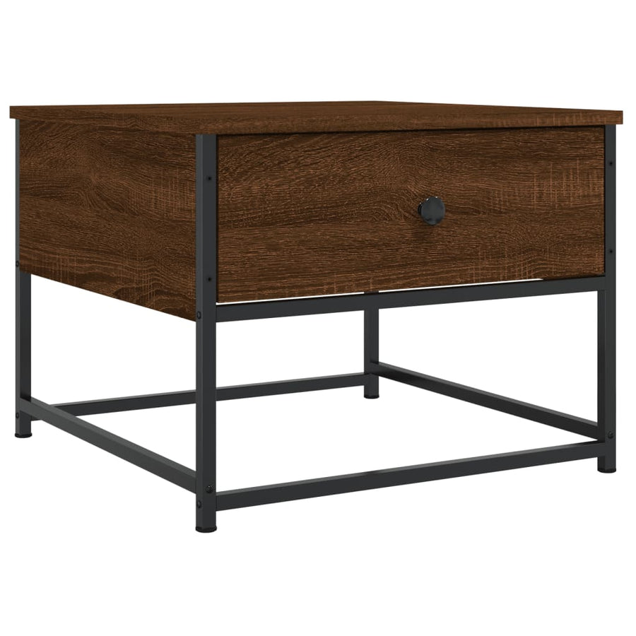 Salontafel Bewerkt Hout 51 x 51 x 40 cm bruin eikenkleur