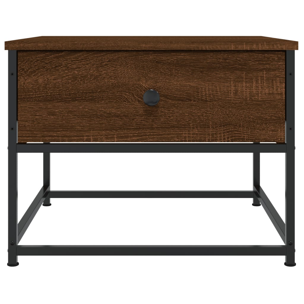 Salontafel Bewerkt Hout 51 x 51 x 40 cm bruin eikenkleur