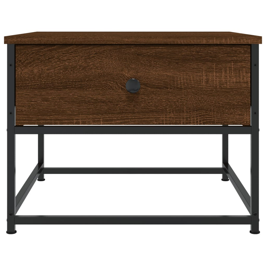 Salontafel Bewerkt Hout 51 x 51 x 40 cm bruin eikenkleur